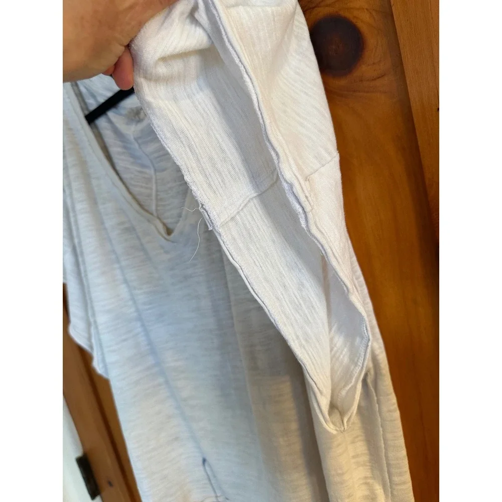 Totally destroyed White Tee M-XL. Holes, Paint stains, Paper Thin thrashed